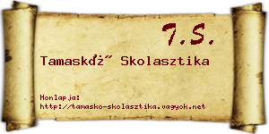 Tamaskó Skolasztika névjegykártya
